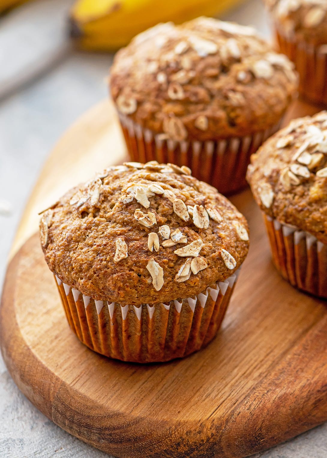 Healthy Banana Oat Muffins